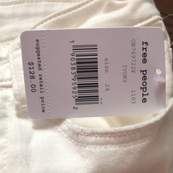 Free People size 24 crochet flare jeans - Picture 4 of 6